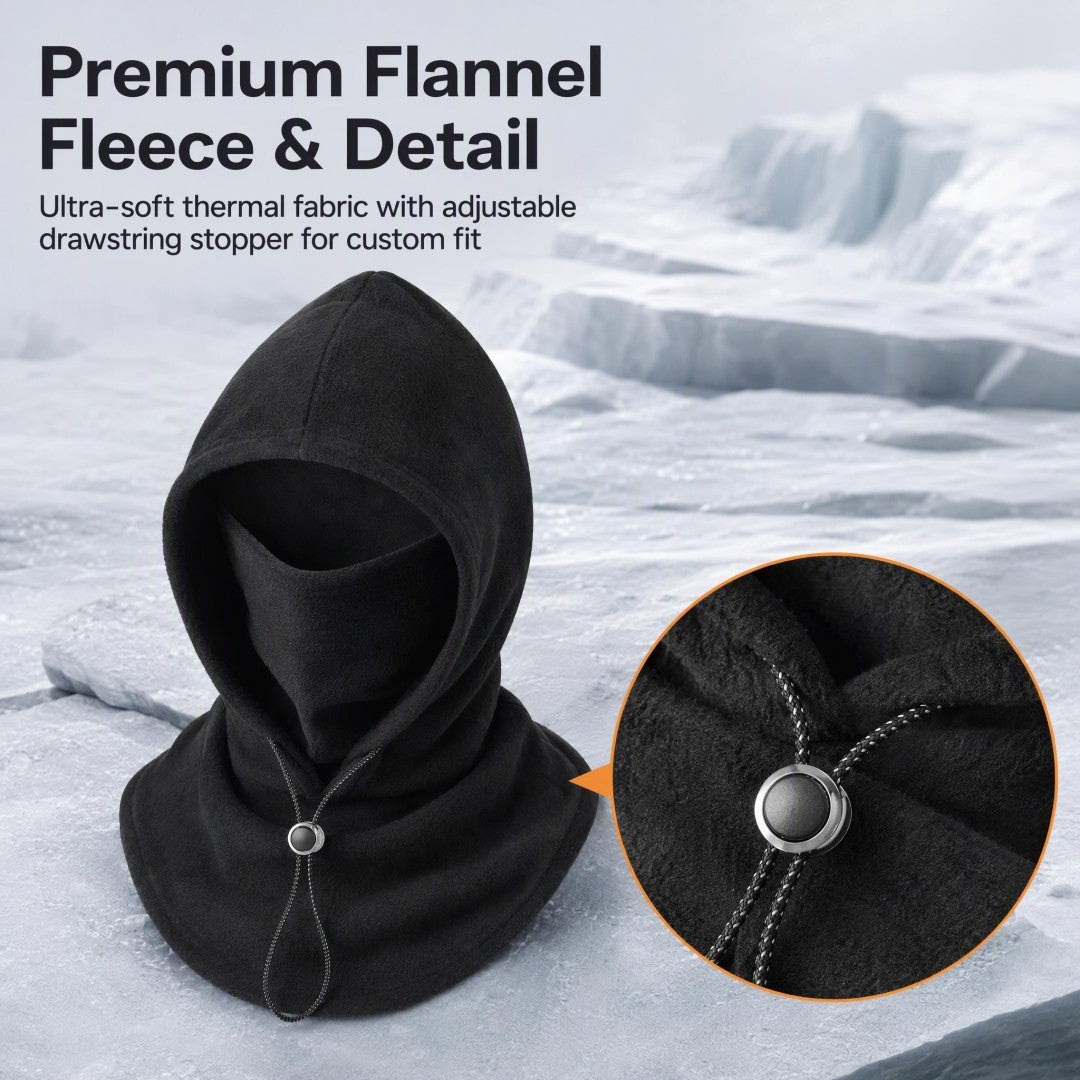 flannel warm mask hat