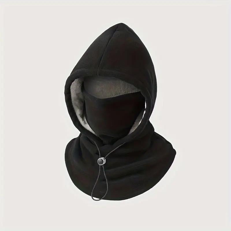 flannel warm mask hat