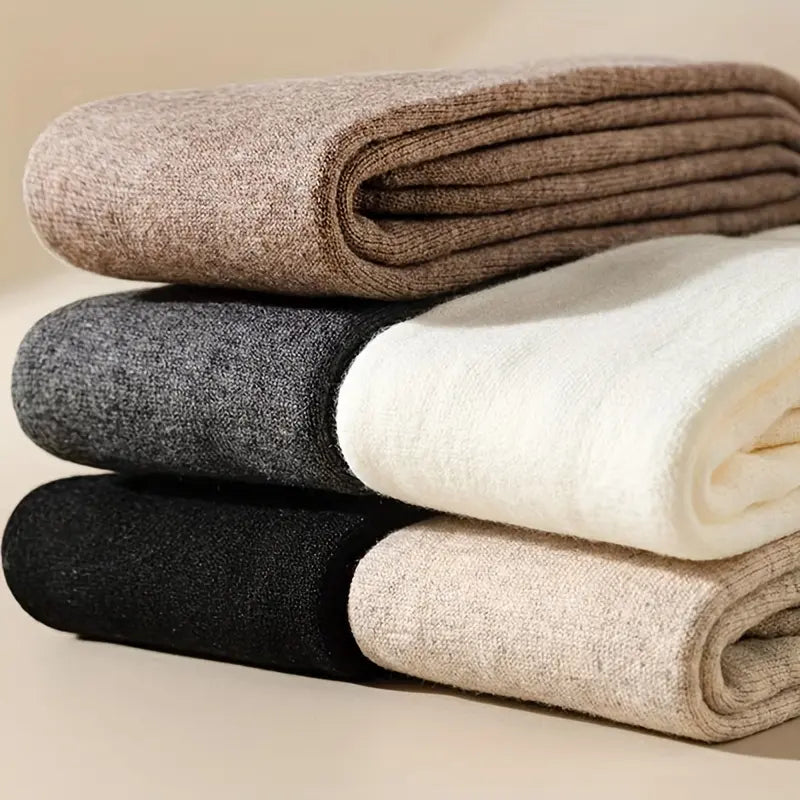 3 Pairs Thickened Fleece-Lined Knee-High Socks