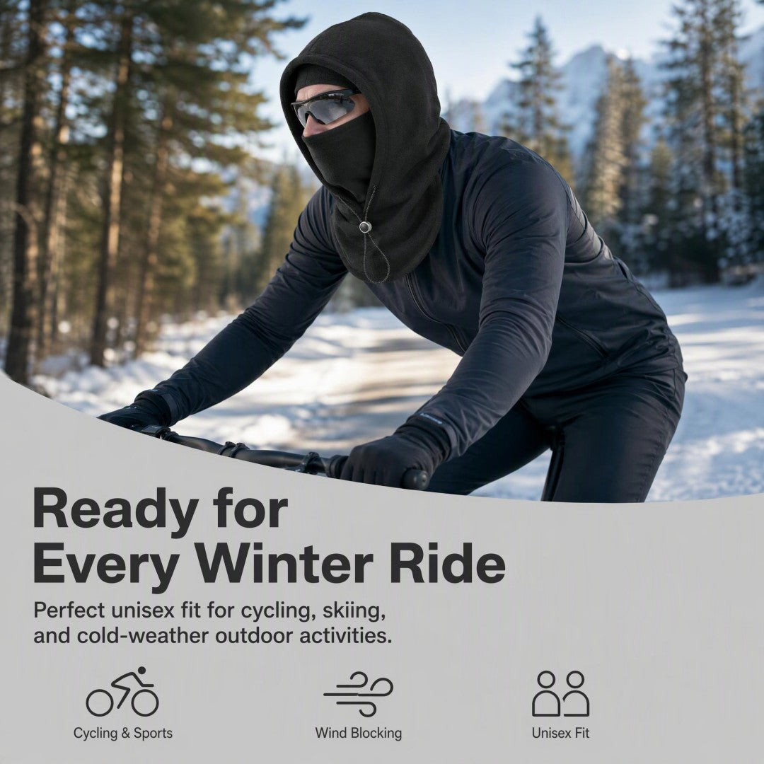 warm hat with neck mask