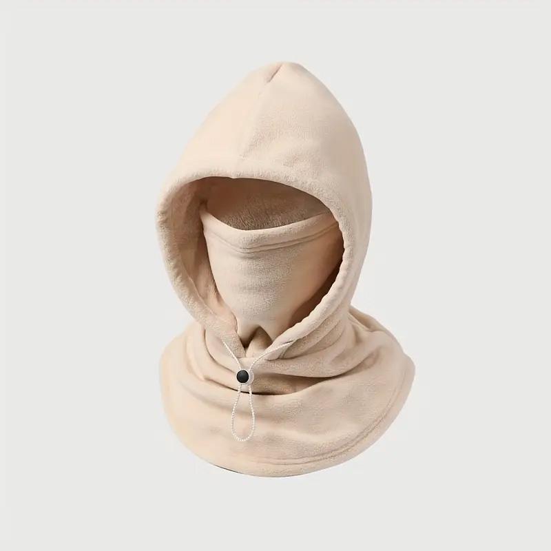 flannel warm mask hat