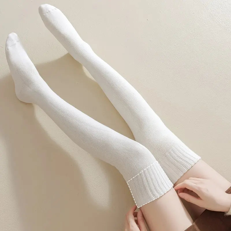 3 Pairs Thickened Fleece-Lined Knee-High Socks